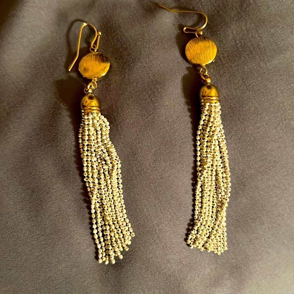 Collarbone length earrings from WHBM